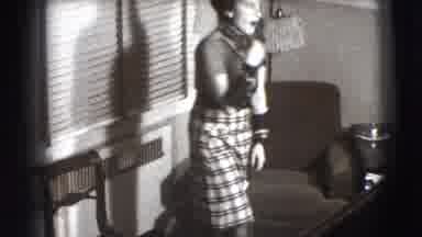 Joliet Illinois USA (1941): Woman Posing For Camera And Posing Apparently Tired Of
