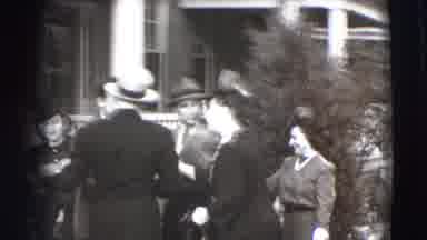 Joliet Illinois USA (1941): People Mingling And Meeting A Possible Celebrity Or