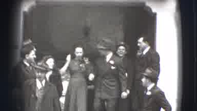 Joliet Illinois USA (1941): A Seemingly Happy Couple Walking Down The Steps Of