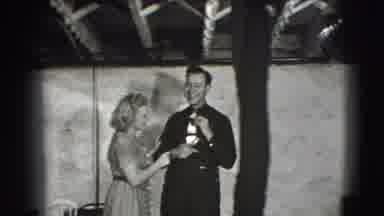 Joliet Illinois USA (1941): Man Being Gifted A Reward In Black And White Film
