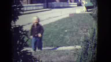 East Orange New Jersey (1946): Toddler Walking Around Outside