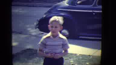 East Orange New Jersey (1946): Little Boy Talking To His Parents And Enjoying