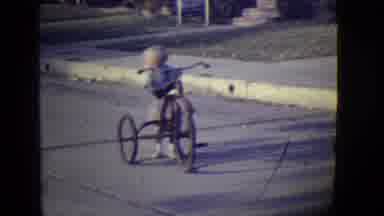 East Orange New Jersey (1946): Young Children Riding Their Tricycles On A Quiet
