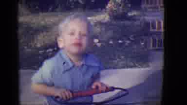 East Orange New Jersey (1946): Adorable Rambunctious Young Blonde Haired Child