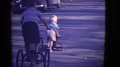 East Orange New Jersey (1946): Older Video Of Two Young Boys Playing On Tricycles