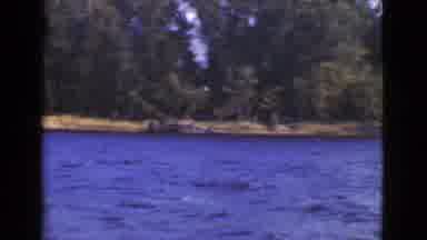 Quebec Canada (1946): Blue Water Views From Boat Skimming Water Waves Trees