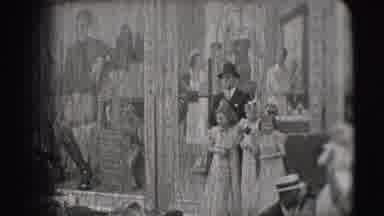 Ringling Brothers Sarasota Florida-1948: Four Girls In Dresses And One Man In A Suit On Stage