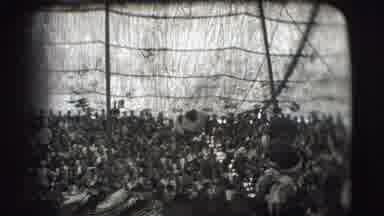 Ringling Brothers Sarasota Florida (1948): Numerous Individuals March Across A