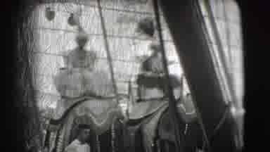 Ringling Brothers Sarasota Florida (1948): People Ride On Elephants In Circus