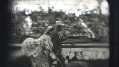 Ringling Brothers Sarasota Florida (1948): Clown Pushes Baby Carriage While