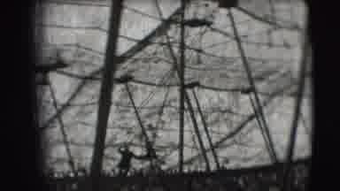 RINGLING BROTHERS SARASOTA FLORIDA-1948: Acrobatic Performers On Ropes And Poles In Big Top Tent