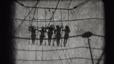 Ringling Brothers Sarasota Florida (1948): Five Acrobats Performing On High Bar