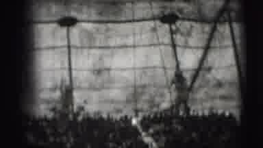 Ringling Brothers Sarasota Florida (1948): Two Circus Performers Climb Down The