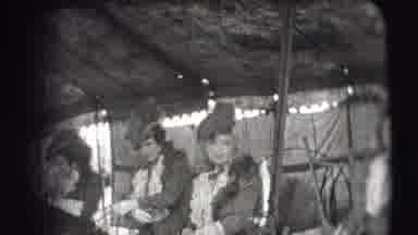 Ringling Brothers Sarasota Florida (1948): Two Women Wearing Hats Walk Past Two