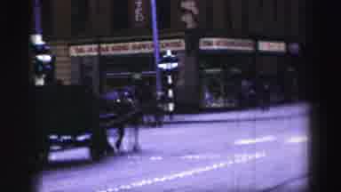 United Kingdom (1952): Horse, Cart, Town, Road ,Birmingham, Dark, Night , Life,