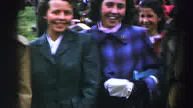 United Kingdom (1952): A Large Group Of People Gather Around A Large Scottish