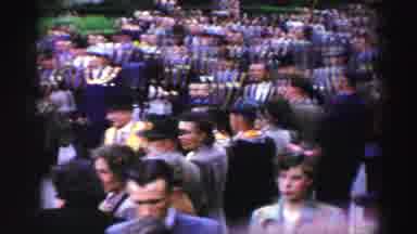 United Kingdom (1952): A Small Parade With Many People Looking At It From Afar And