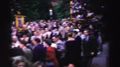 United Kingdom (1952): People Marching Celebrating And Holding A Trophy