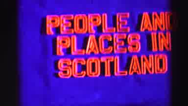 UNITED KINGDOM-1952: A Sign In Red Lights That Says The People And Places Of Scotland