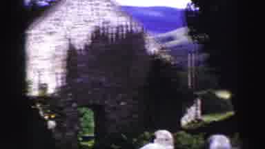 UNITED KINGDOM-1952: Old Stone House in Green Forest Called Burntisland