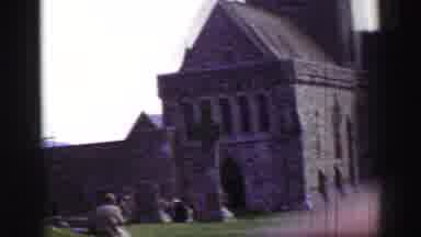 UNITED KINGDOM-1952: A View Of A Church Or Abbey And Surrounding Countryside