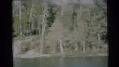 Baraboo Wisconsin USA (1953): Riding On A Boat Showing The View Of A River And