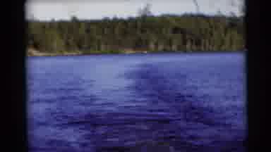 Baraboo Wisconsin USA (1953): Panoramic View From Boat Shows Placid Lake And