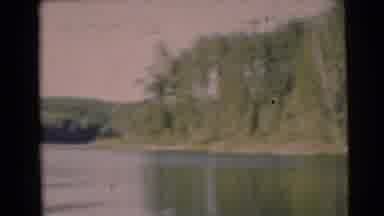 Baraboo Wisconsin USA (1953): View From A Moving Boat On The Water In The Lake