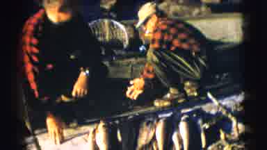 Baraboo Wisconsin USA (1953): Video Of Washing Fish When Out Fishing Together