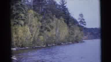 Baraboo Wisconsin USA (1953): View Of River Passing Through Forest With Untouched
