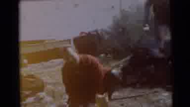 Baraboo Wisconsin USA (1953): Families Gather Around An Estate, And A Man Prepares