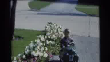 Baraboo Wisconsin USA (1953): Young Boy Riding Toy Tractor In Driveway With Other