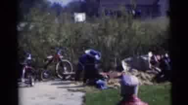 Baraboo Wisconsin USA (1953): Kids With Hats Play Outdoors While Another Kid Walks