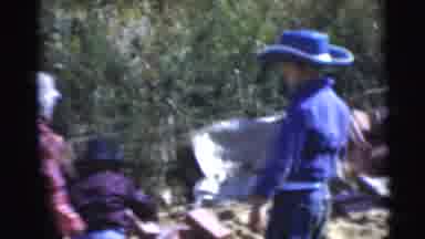 Baraboo Wisconsin USA (1953): Five Little Boys Dressed In Cowboy Hats All Playing