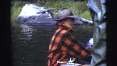Miami Florida (1956): Men Go Fishing As One Unties The Anchor While The Other Get