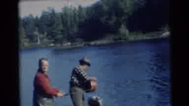 Miami Florida (1956): People Sitting Out In The Boat On A Lake Fishing On A Sunny