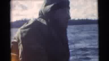 Miami Florida (1956): A Group Of Men On A Boat At The River Near The Mountain