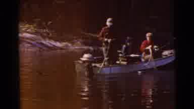 Miami Florida (1956): Two People Fishing In A Small Boat