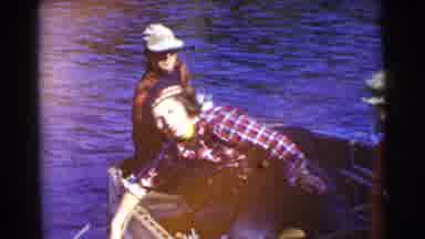 Miami Florida (1956): Woman Going Fishing On A Boat Showing Off The Catch