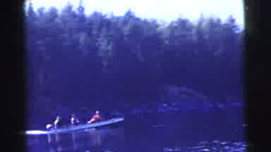 Miami Florida (1956): Group Of People In A Small Boat On Going Down The River