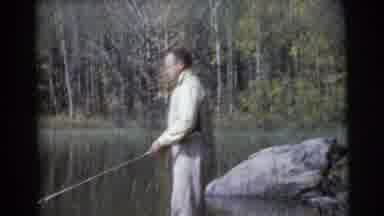 Miami Florida (1956): Shows A Man Reeling Something In On His Fishing Line By A