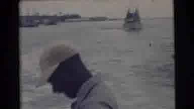 Miami Florida (1956): Men Going Out Fishing On A Boat With A Lot Of Enthusiasm In