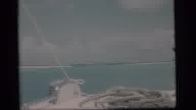 Miami Florida (1956): Boat On The Bright Blue Ocean