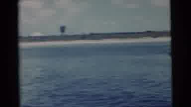 Miami Florida (1956): Passing A Beautiful Beach When We Came Upon A Small Boat In