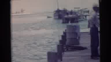 Miami Florida (1956): View Of Something Moving In The Water Taken From The Pier