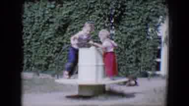 Tucson Arizona USA (1958): Two Happy Little Children Playing At The Cute Tour