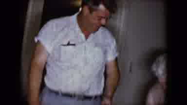 Tucson Arizona USA (1958): Grandma And Grandpa Playing With The Grandkids Inside