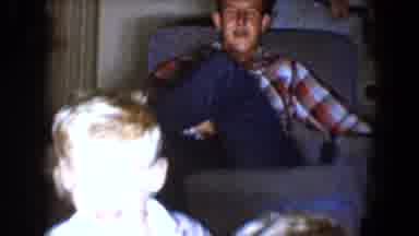 Tucson Arizona USA (1958): Home Video Small Boy In House Walking Around Living