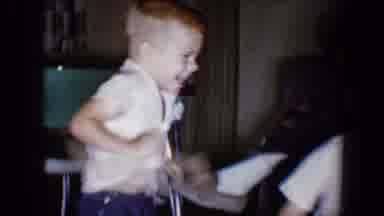 Tucson Arizona USA (1958): Two Little Boys Laughing And Playing With Each Other