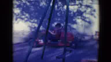 Tucson Arizona USA (1958): Boy Moving Slowly In A Ride-On Toy Car